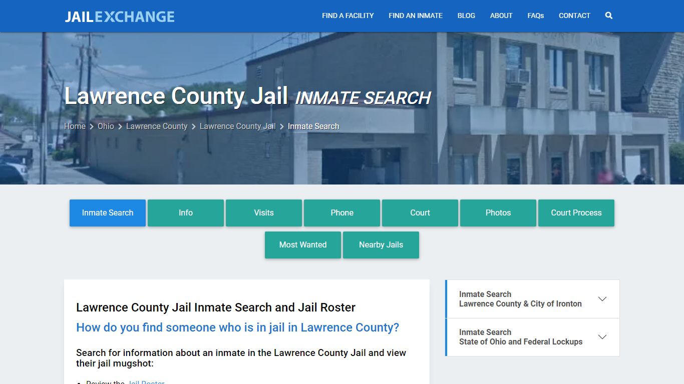 Inmate Search: Roster & Mugshots - Lawrence County Jail, OH