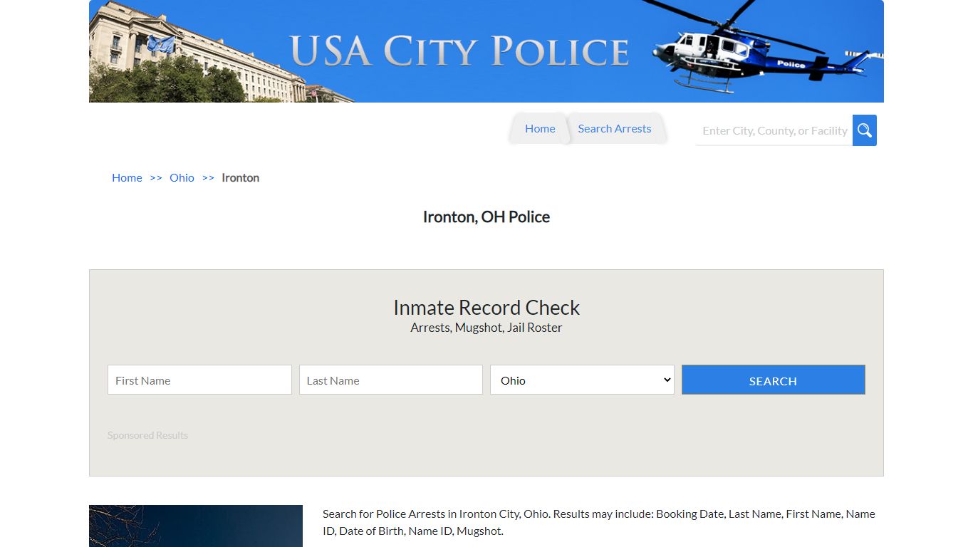 Ironton, OH Police | Jail Records